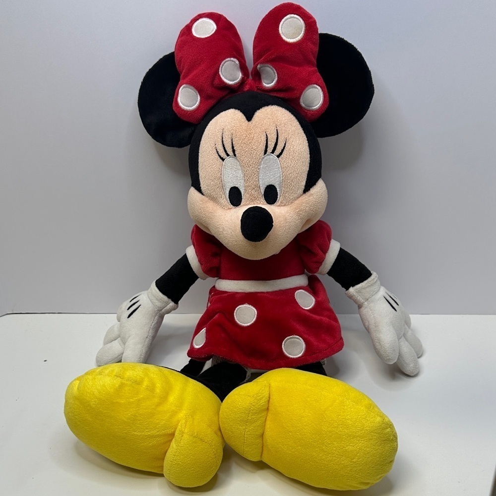 Disney Parks Authentic 18" Minnie Mouse Plush | Classic Red Polka Dot Dress